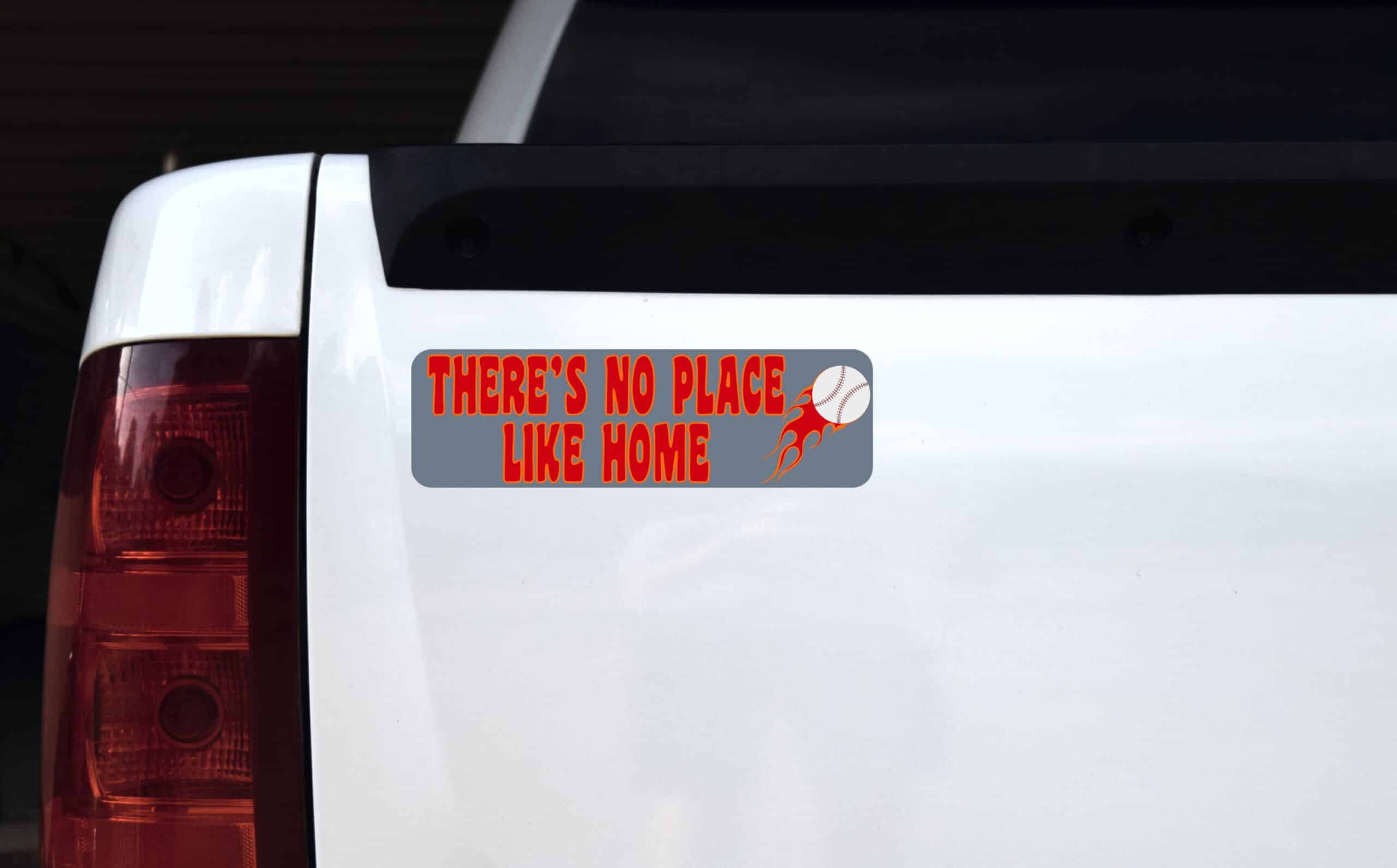 10in x 3in There's No Place Like Home Baseball Magnet Vinyl Sport Vehicle Magnets