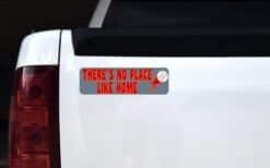 10in x 3in There's No Place Like Home Baseball Bumper Sticker Vinyl Sports Decal
