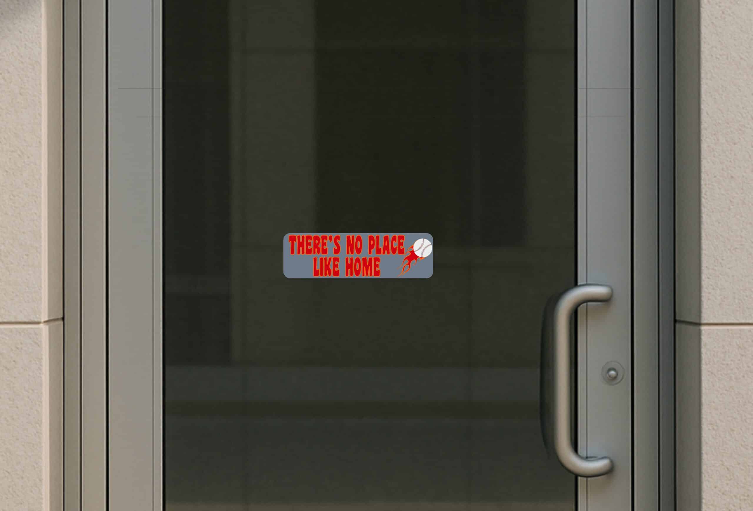 10in x 3in There's No Place Like Home Baseball Bumper Sticker Vinyl Sports Decal