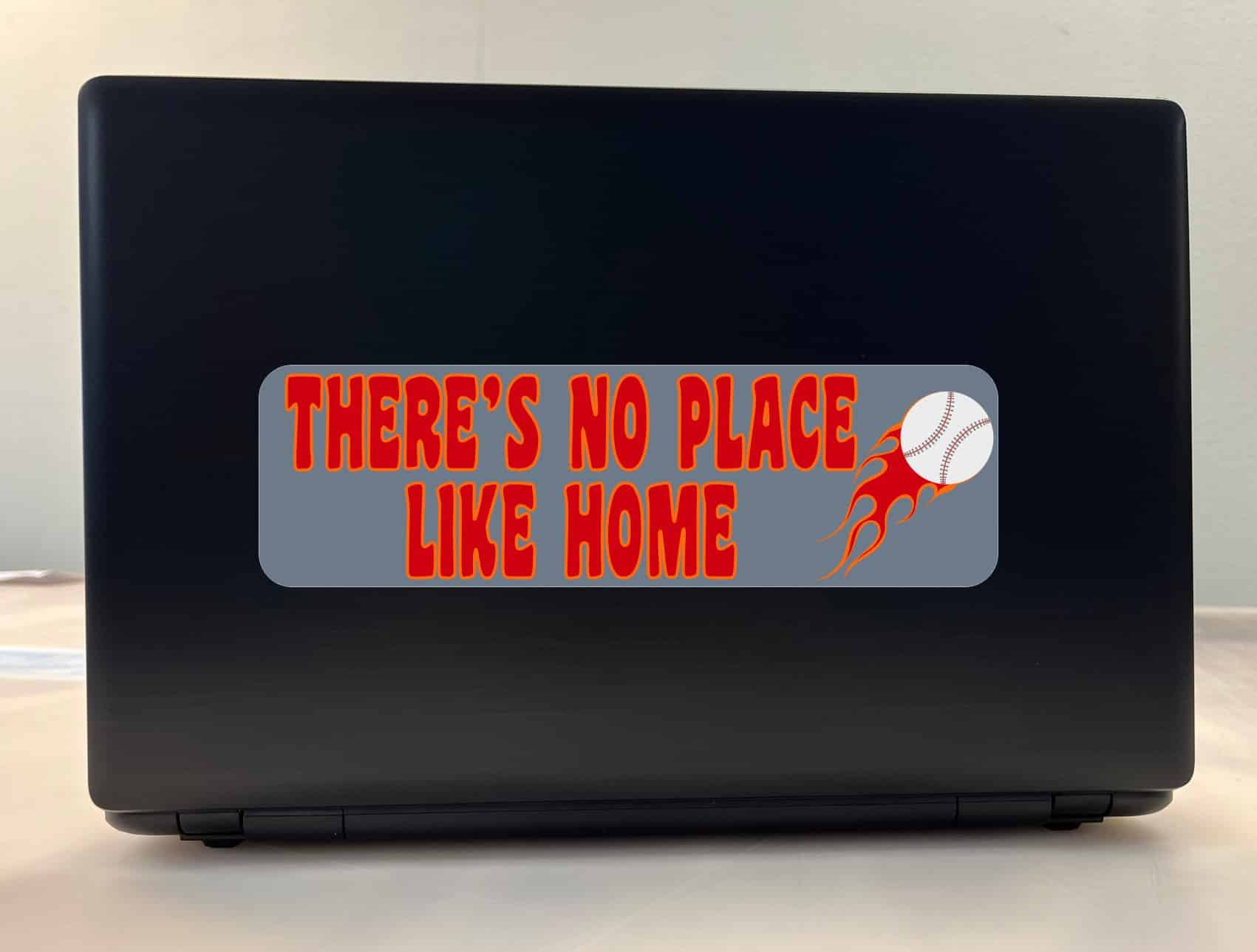 10in x 3in There's No Place Like Home Baseball Bumper Sticker Vinyl Sports Decal