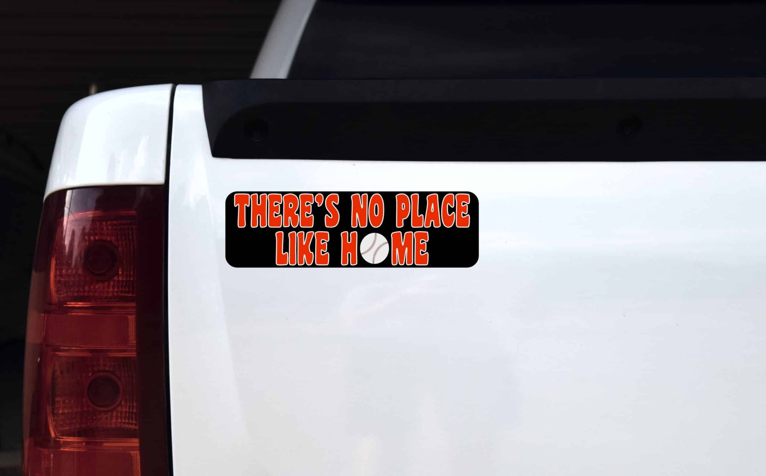 10in x 3in Red There's No Place Like Home Baseball Magnet Vinyl Sport Magnets