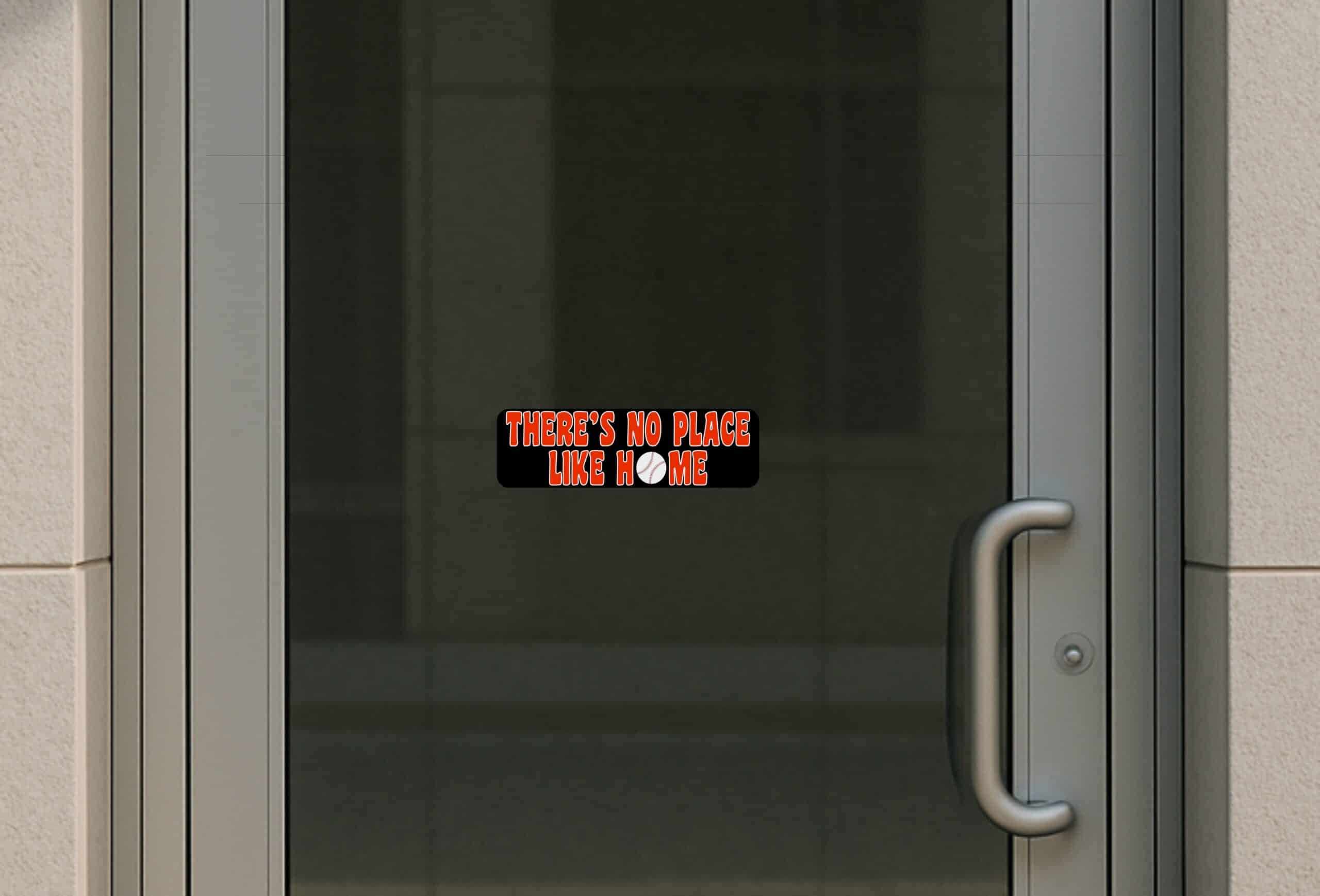 10in x 3in Red There's No Place Like Home Baseball Sticker Vinyl Sports Decal