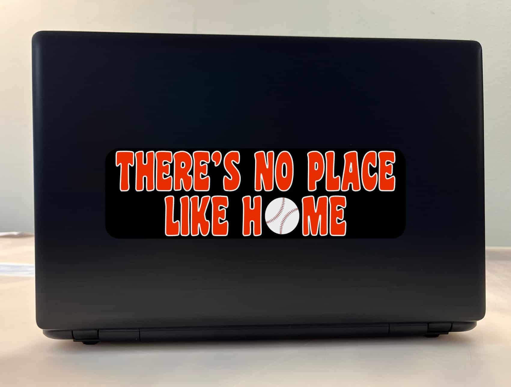 10in x 3in Red There's No Place Like Home Baseball Sticker Vinyl Sports Decal
