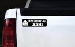 10in x 3in Black There's No Place Like Home Baseball Sticker Vin