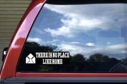 10in x 3in Black There's No Place Like Home Baseball Sticker Vin