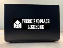 10in x 3in Black There's No Place Like Home Baseball Sticker Vin