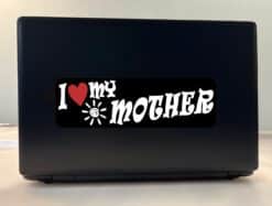 10in x 3in I Heart My Mother Mother's Day Bumper Sticker Vehicle Sticker