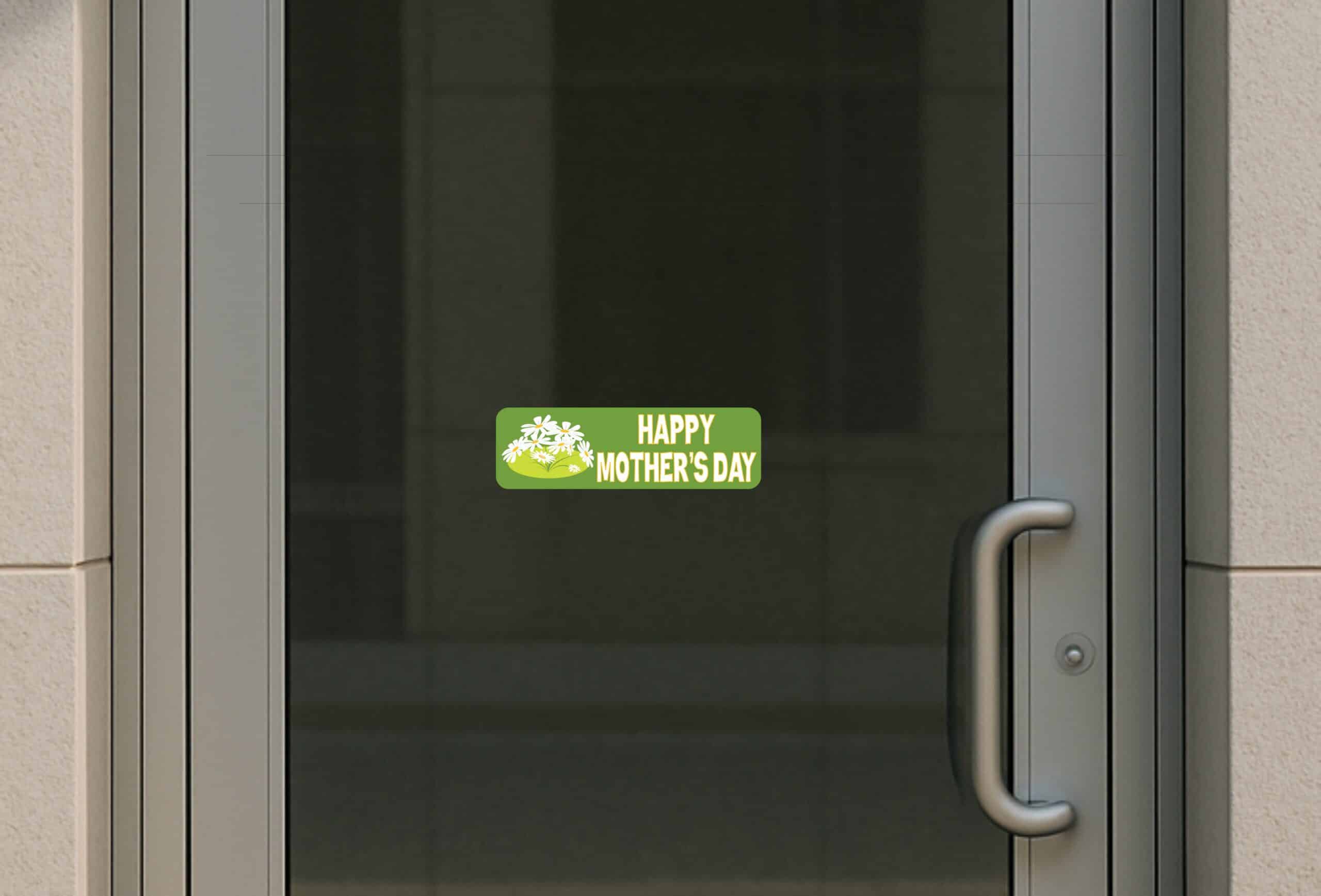 10in x 3in Green Happy Mother's Day Bumper Sticker Vinyl Holiday Decal