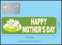 10in x 3in Green Happy Mother's Day Bumper Sticker Vinyl Holiday Decal