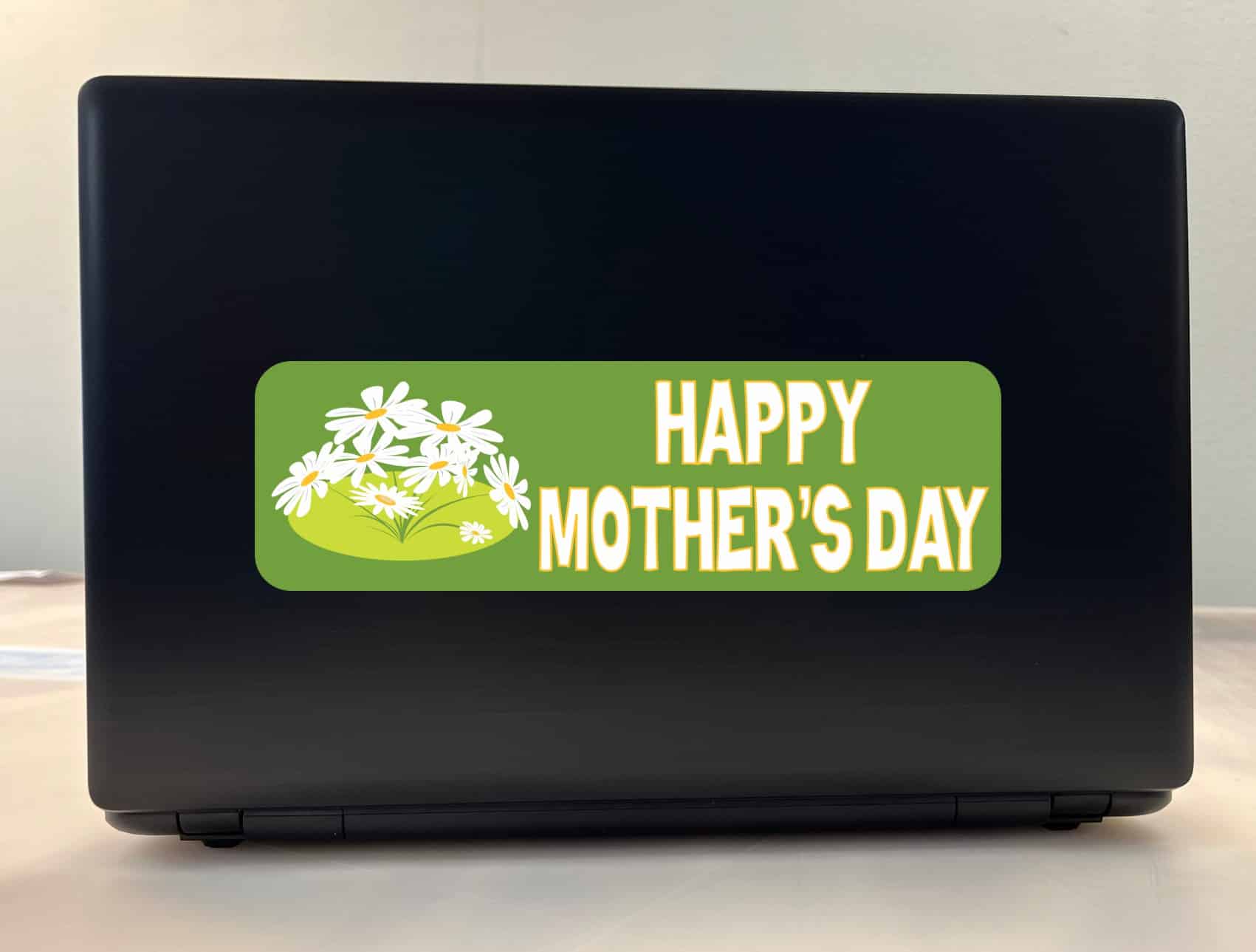 10in x 3in Green Happy Mother's Day Bumper Sticker Vinyl Holiday Decal
