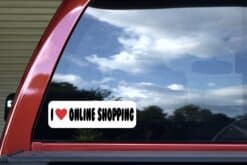 10in x 3in I Love Online Shopping Bumper Sticker Vinyl Hobby Veh