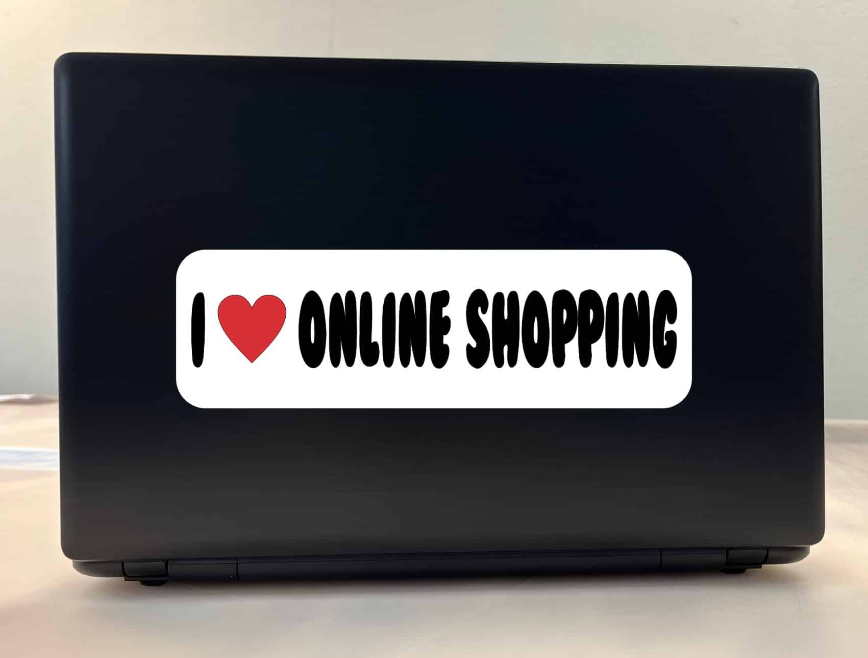 10in x 3in I Love Online Shopping Bumper Sticker Vinyl Hobby Veh