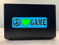 10in x 3in Peace Love Game Bumper Sticker Vinyl Vehicle Hobby Stickers