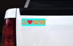 10in x 3in Peace Love Road Trips Magnet Vinyl Magnetic Travel Vehicle