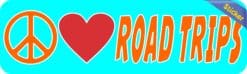 10in x 3in Peace Love Road Trips Bumper Sticker