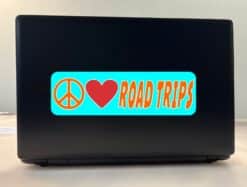 10in x 3in Peace Love Road Trips Bumper Sticker
