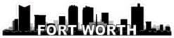 10in x 2.25in Fort Worth Skyline Sticker Vinyl Vehicle Travel Stickers