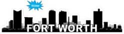 10in x 2.25in Fort Worth Skyline Sticker Vinyl Vehicle Travel Stickers