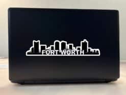 10in x 2.25in Fort Worth Skyline Sticker Vinyl Vehicle Travel Stickers