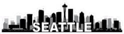 10x2.75 Seattle Skyline Sticker Vinyl Vehicle Bumper Stickers Tr