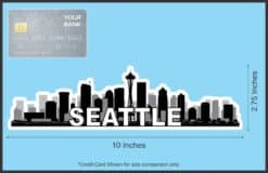 10x2.75 Seattle Skyline Sticker Vinyl Vehicle Bumper Stickers Tr