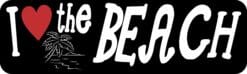 10in x 3in I Heart The Beach Bumper Sticker Vinyl Vehicle Hobby Sticker