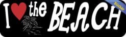 10in x 3in I Heart The Beach Bumper Sticker Vinyl Vehicle Hobby Sticker