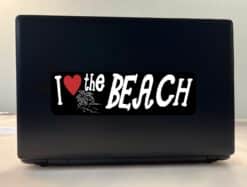10in x 3in I Heart The Beach Bumper Sticker Vinyl Vehicle Hobby Sticker