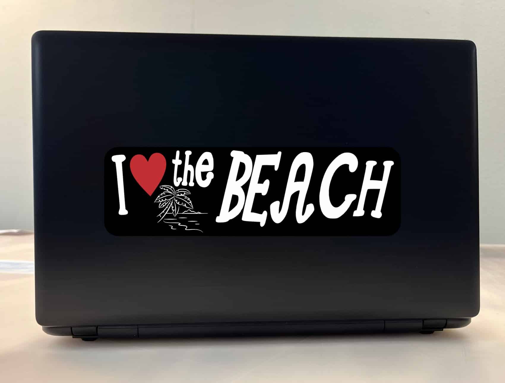 10in x 3in I Heart The Beach Bumper Sticker Vinyl Vehicle Hobby Sticker