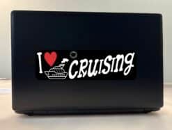 10in x 3in I Love Cruising Bumper Sticker Vinyl Travel Decal Hobby Stickers