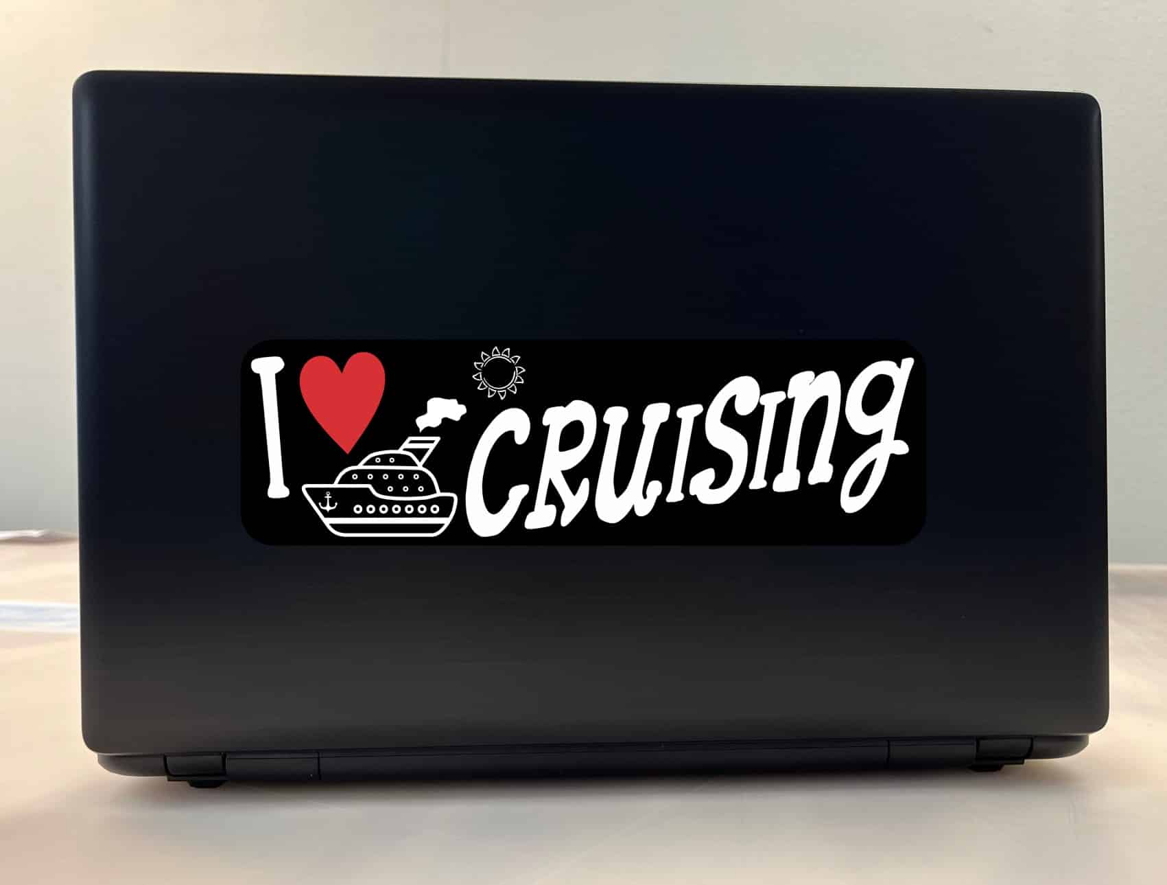 10in x 3in I Love Cruising Bumper Sticker Vinyl Travel Decal Hobby Stickers