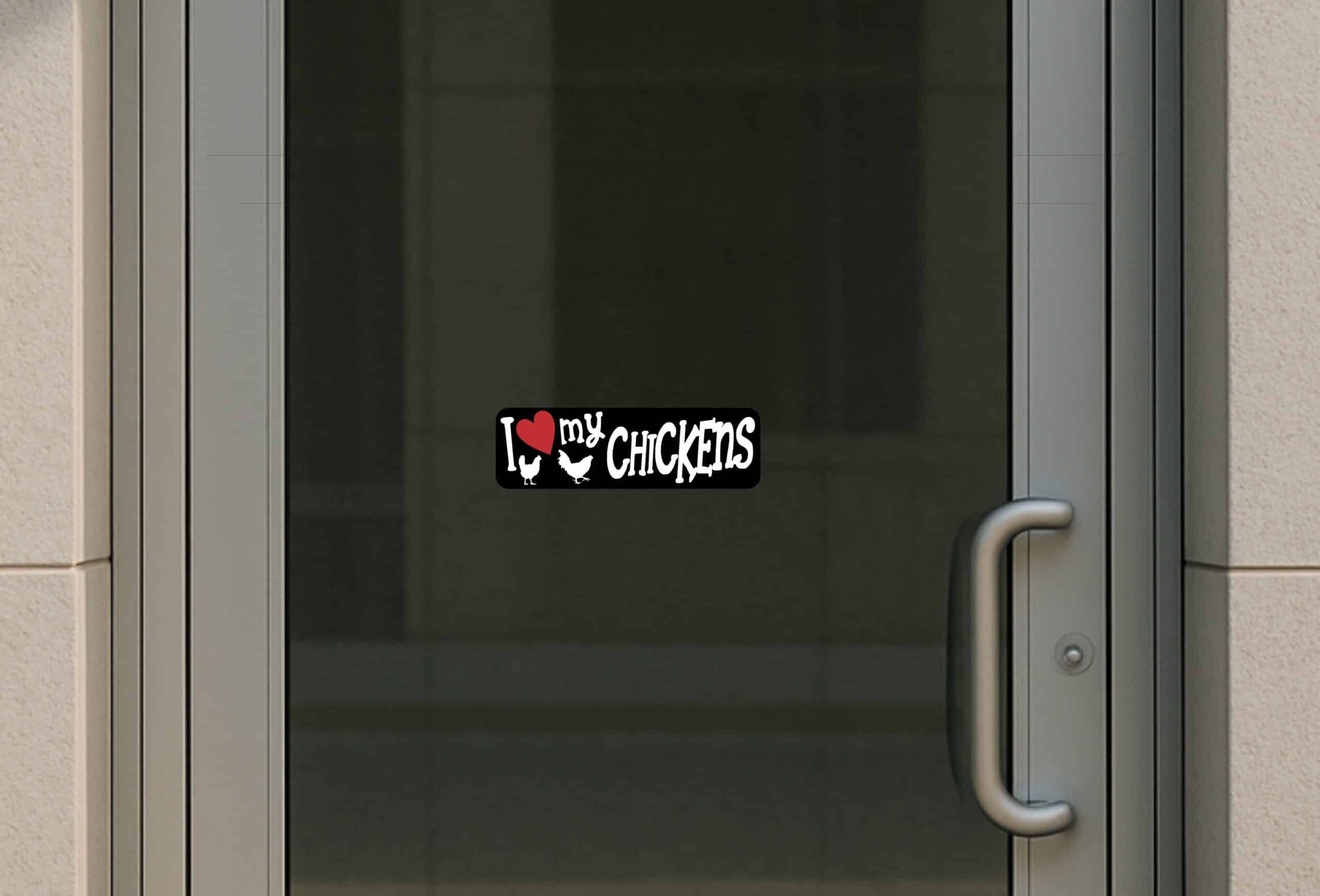 10in x 3in I Love My Chickens Bumper Sticker Vinyl Animal Vehicle Decal