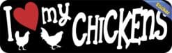 10in x 3in I Love My Chickens Bumper Sticker Vinyl Animal Vehicle Decal