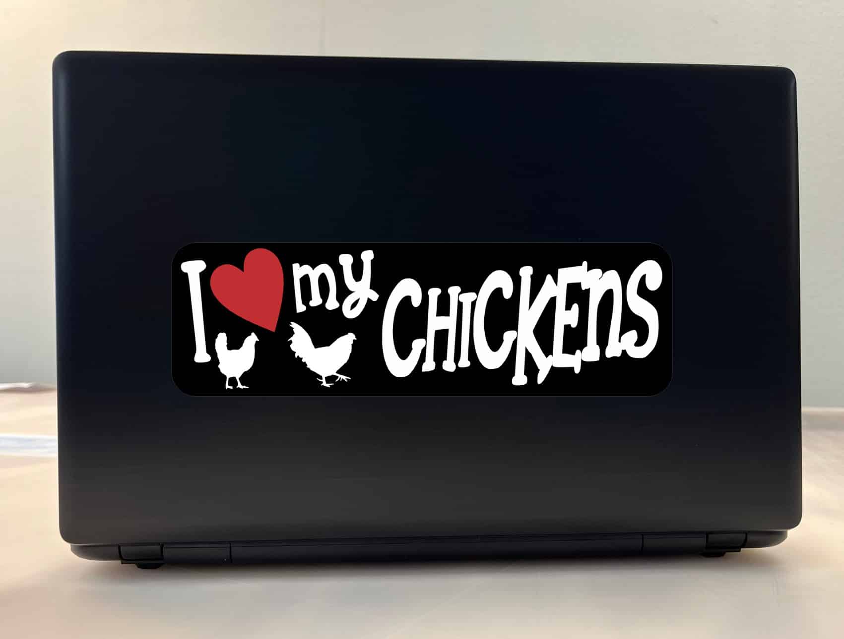 10in x 3in I Love My Chickens Bumper Sticker Vinyl Animal Vehicle Decal