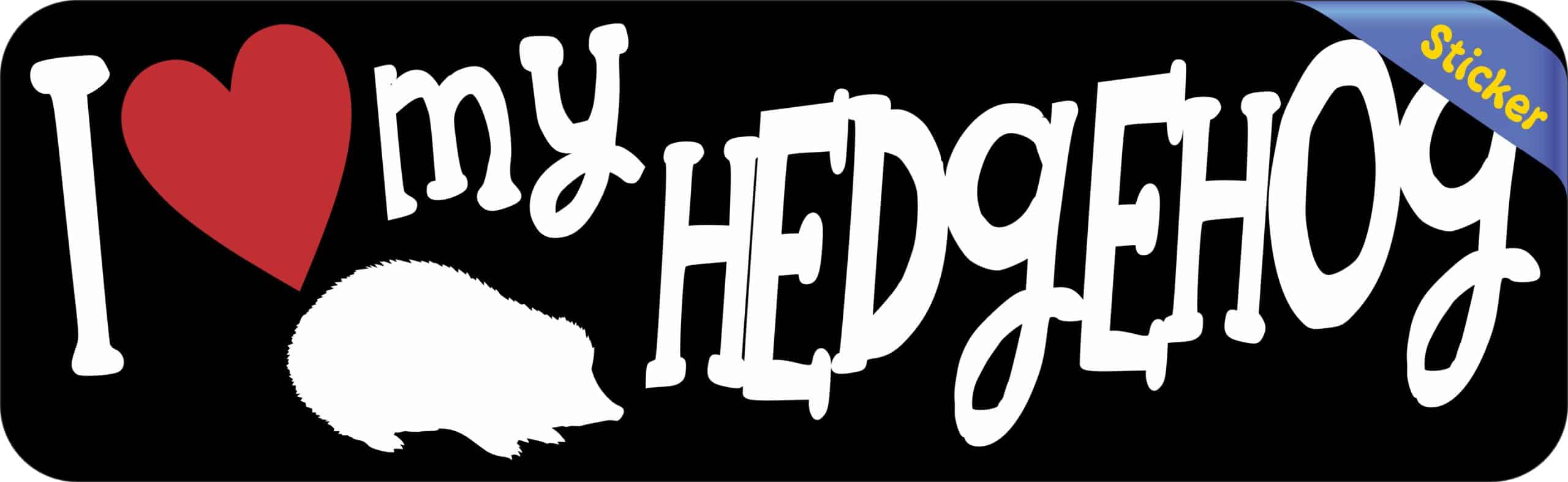 10in x 3in I Love My Hedgehog Bumper Sticker Vinyl Animal Vehicl