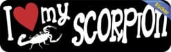 10in x 3in I Love My Scorpion Bumper Sticker Vinyl Animal Vehicle Decal