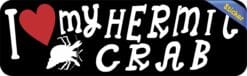 10in x 3in I Love My Hermit Crab Bumper Sticker Vinyl Animal Vehicle Decal