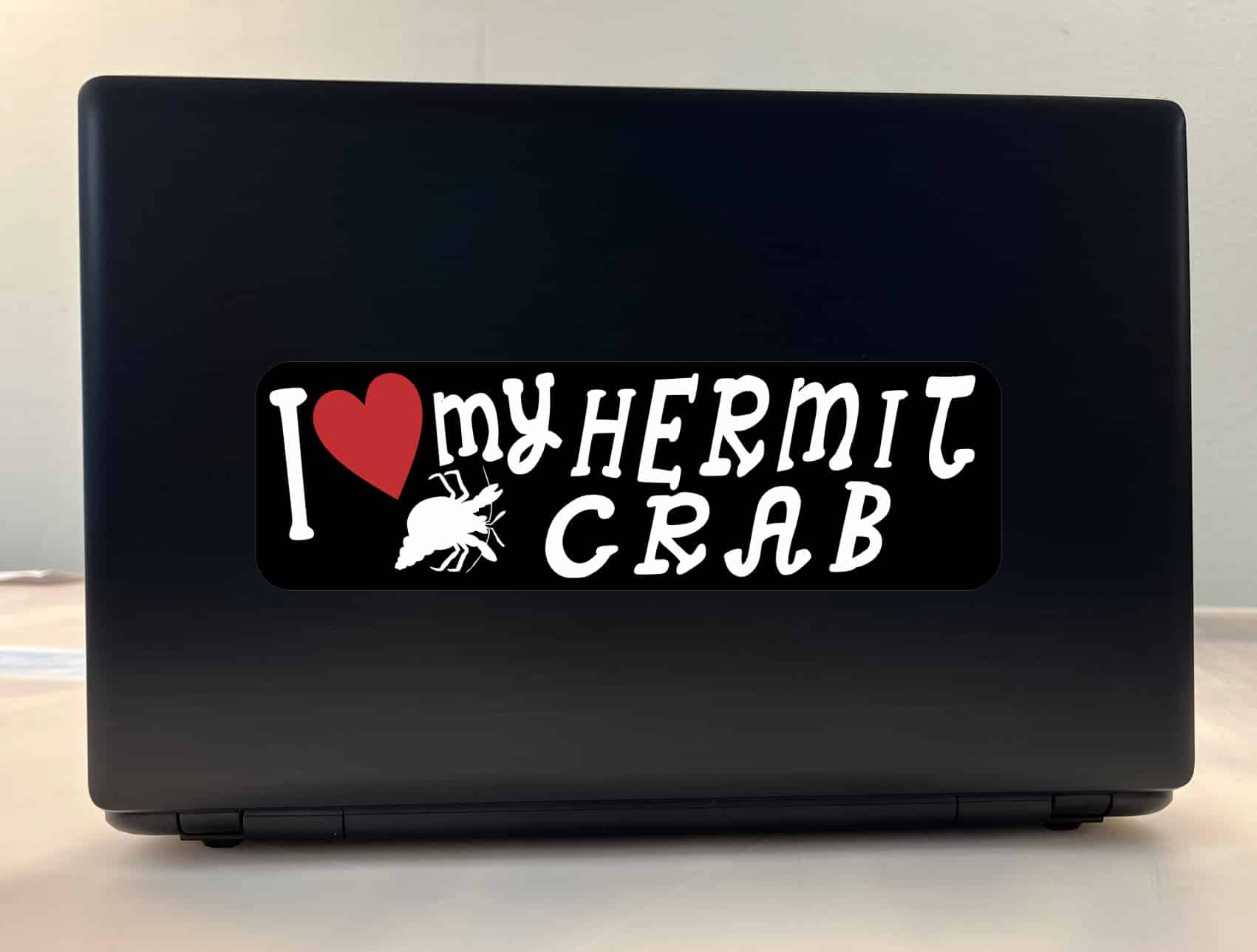 10in x 3in I Love My Hermit Crab Bumper Sticker Vinyl Animal Vehicle Decal