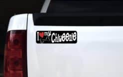 10in x 3in I Love My Chiweenie Bumper Sticker Vinyl Animal Vehicle Decal