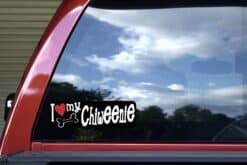 10in x 3in I Love My Chiweenie Bumper Sticker Vinyl Animal Vehicle Decal