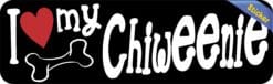 10in x 3in I Love My Chiweenie Bumper Sticker Vinyl Animal Vehicle Decal