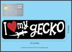 10in x 3in I Love My Gecko Bumper Sticker Vinyl Pet Animal Vehicle Decal