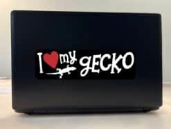 10in x 3in I Love My Gecko Bumper Sticker Vinyl Pet Animal Vehicle Decal