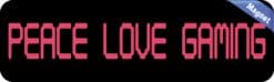 10in x 3in Peace Love Gaming Magnet Magnetic Video Game Vehicle