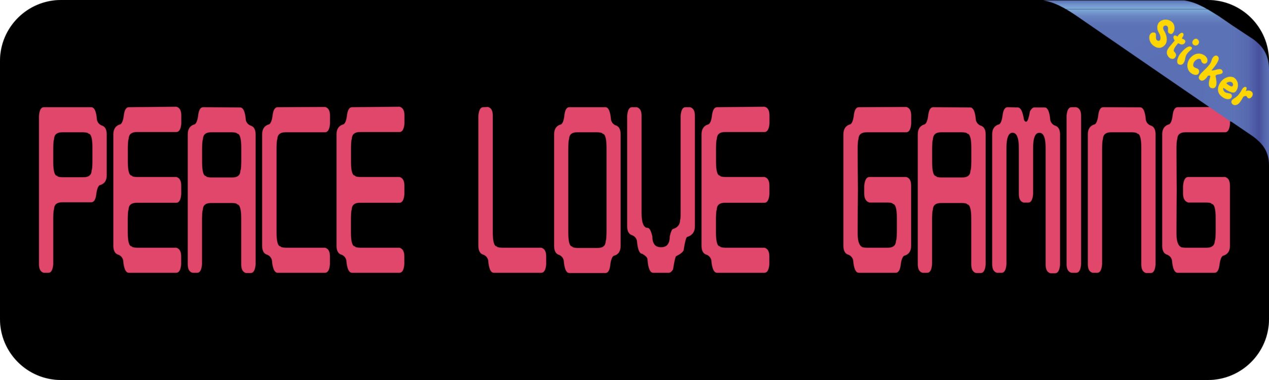 10in x 3in Peace Love Gaming Bumper Sticker Vinyl Video Game Vehicle Decal