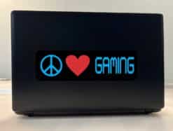 10in x 3in Blue Peace Love Gaming Bumper Sticker Video Game Vehicle Decal