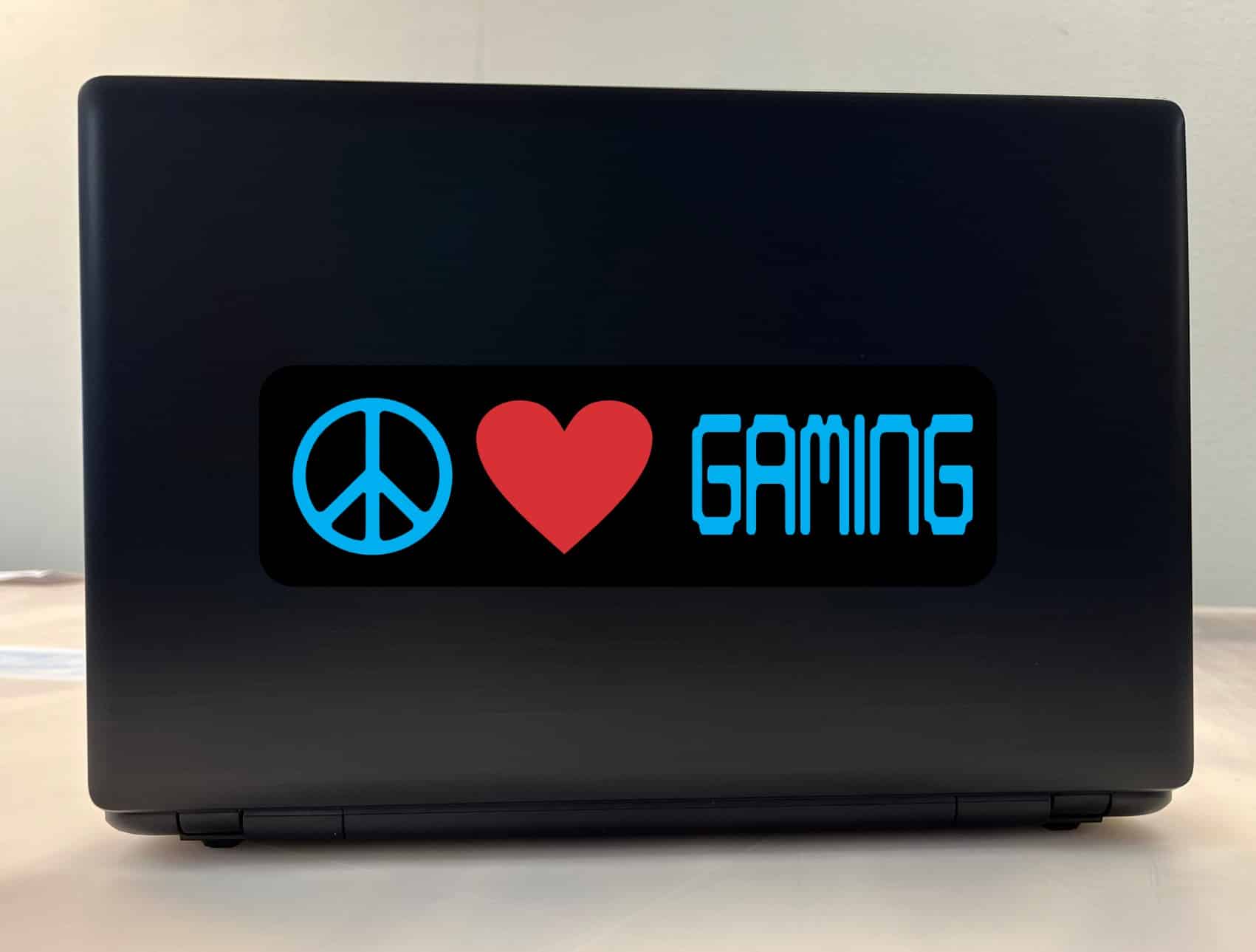 10in x 3in Blue Peace Love Gaming Bumper Sticker Video Game Vehicle Decal