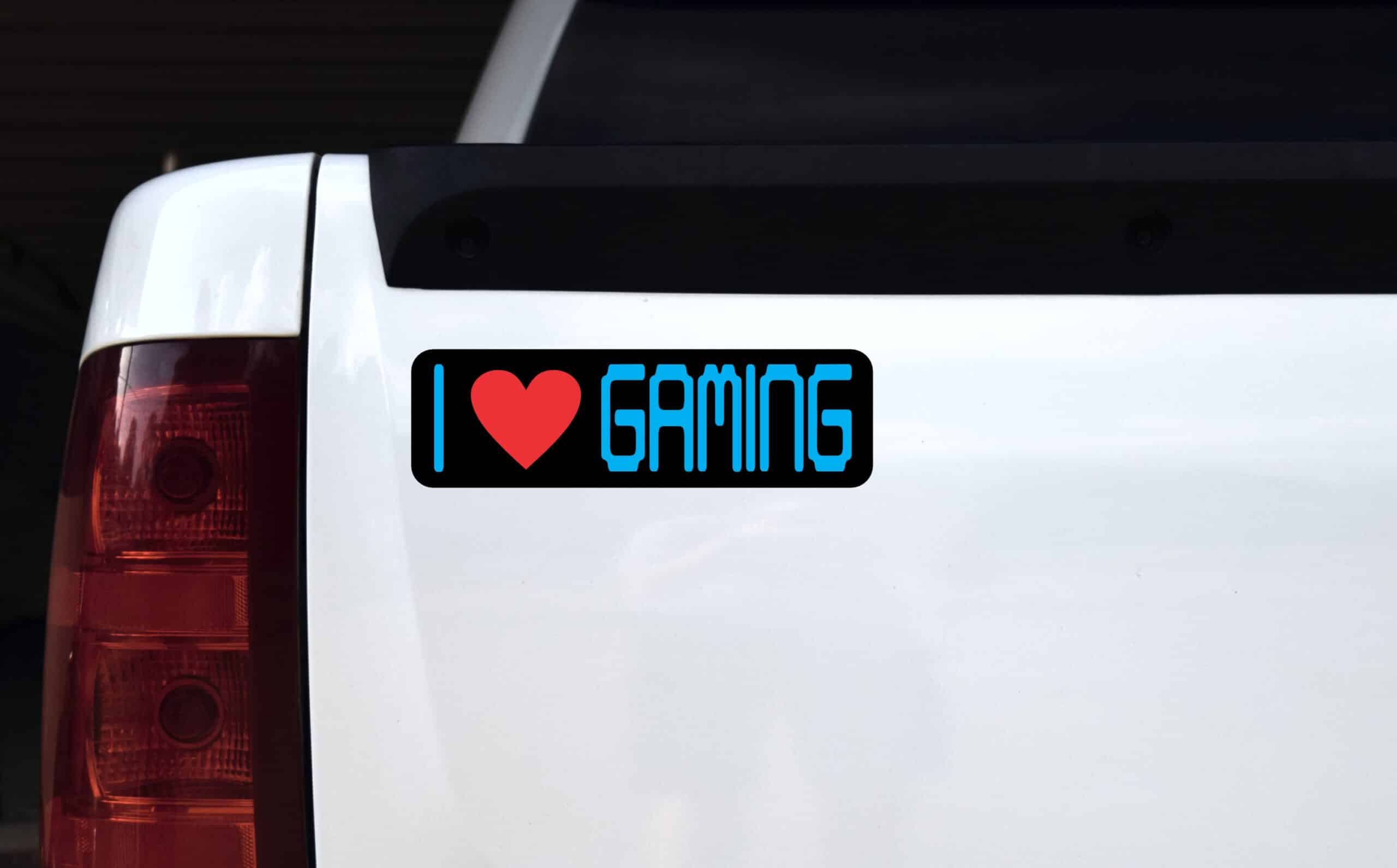10in x 3in I Love Gaming Magnet Magnetic Video Game Vehicle Bumper