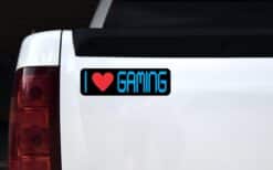 10in x 3in I Love Gaming Bumper Sticker Vinyl Video Game Vehicle Decal