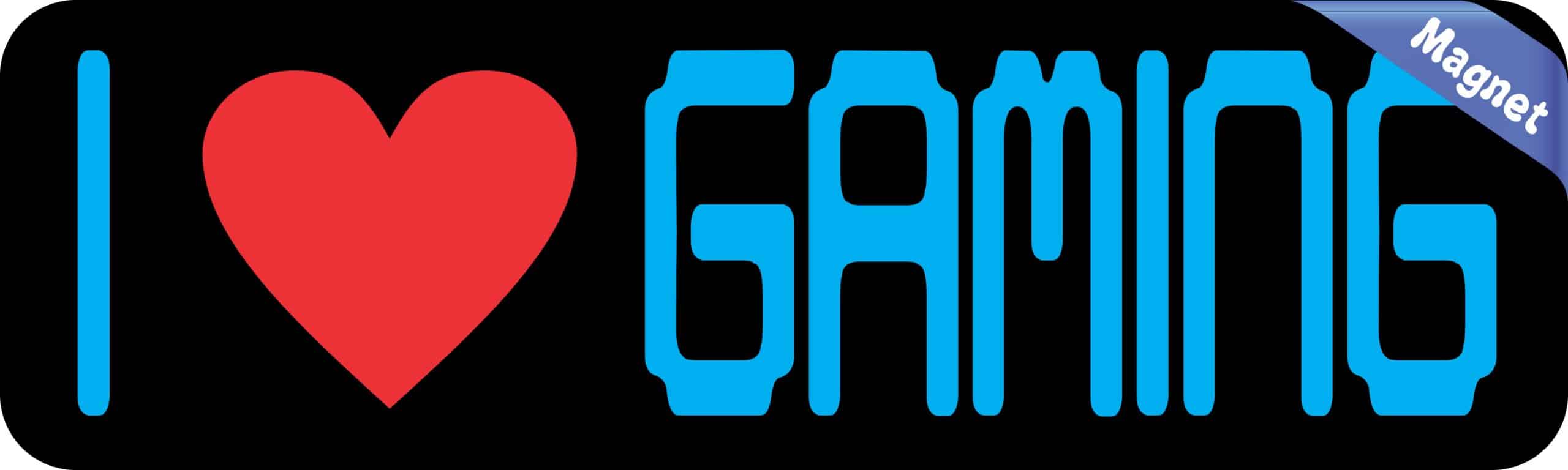 10in x 3in I Love Gaming Magnet Magnetic Video Game Vehicle Bumper